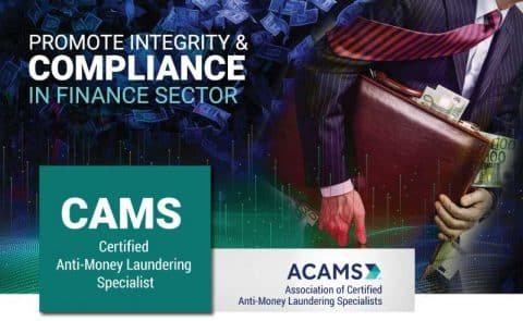Certified Anti Money Laundering Specialist CAMS Certification Blue